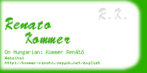 renato kommer business card